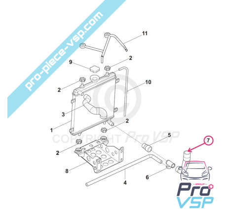 Lower radiator hose