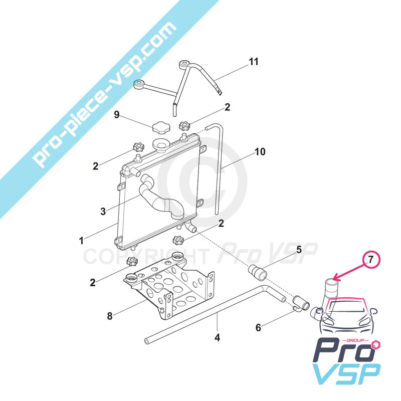 Lower radiator hose