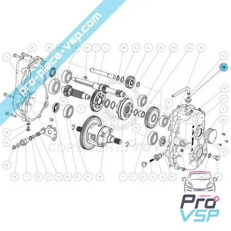 Bouchon reniflard de boite de vitesse origine pour Microcar MC1 MC2