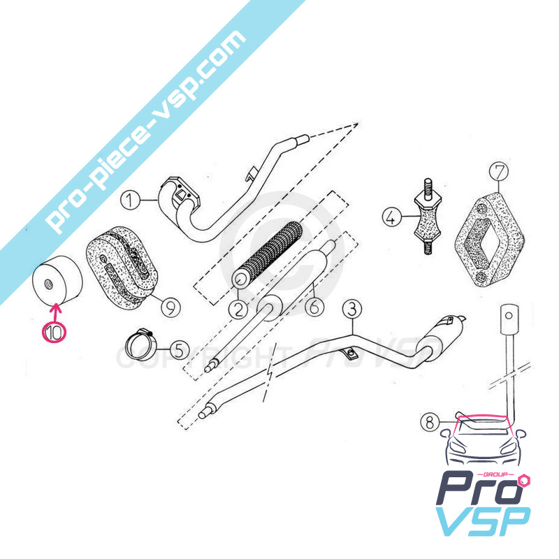 Exhaust spacer