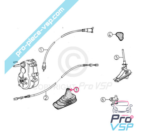 Speed lever bellows