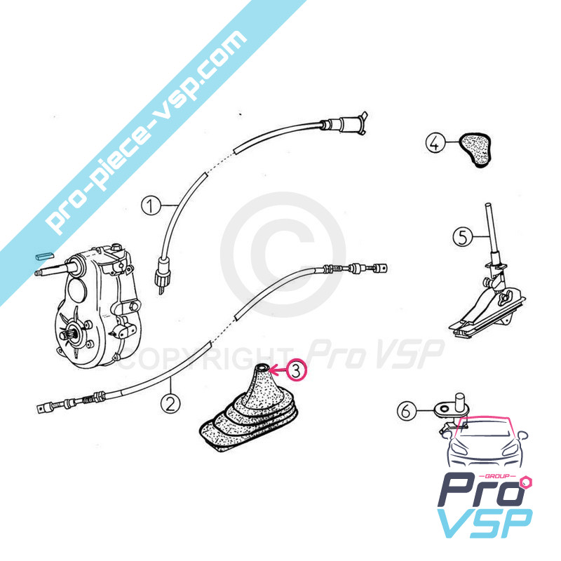 Speed lever bellows