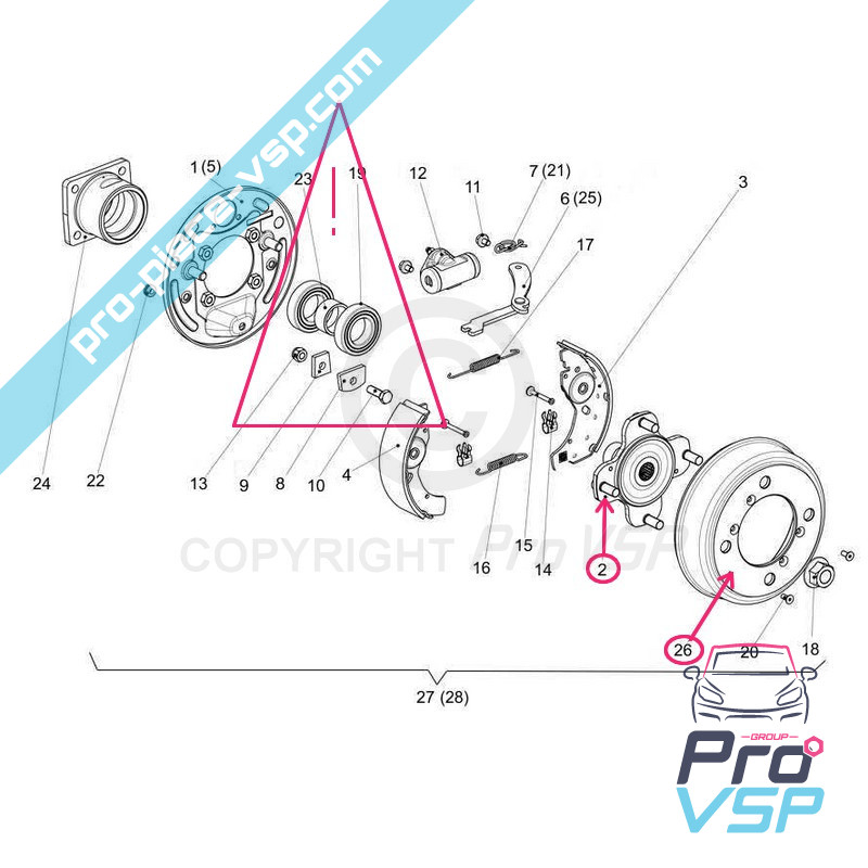 Rear wheel hub