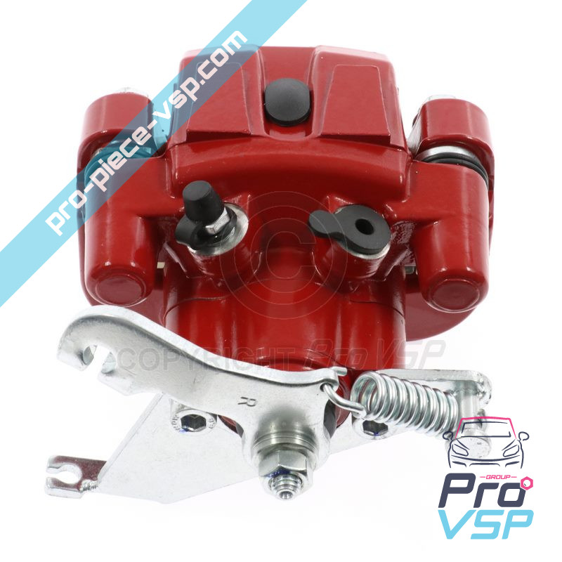 Red right brake caliper