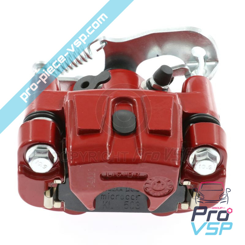 Red right brake caliper