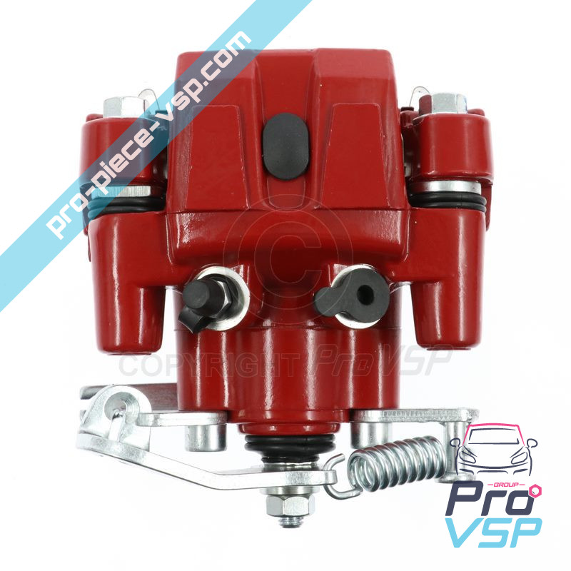 Red right brake caliper