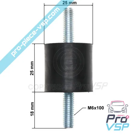 Silent bloc échappement origine pour Jdm Albizia Abaca
