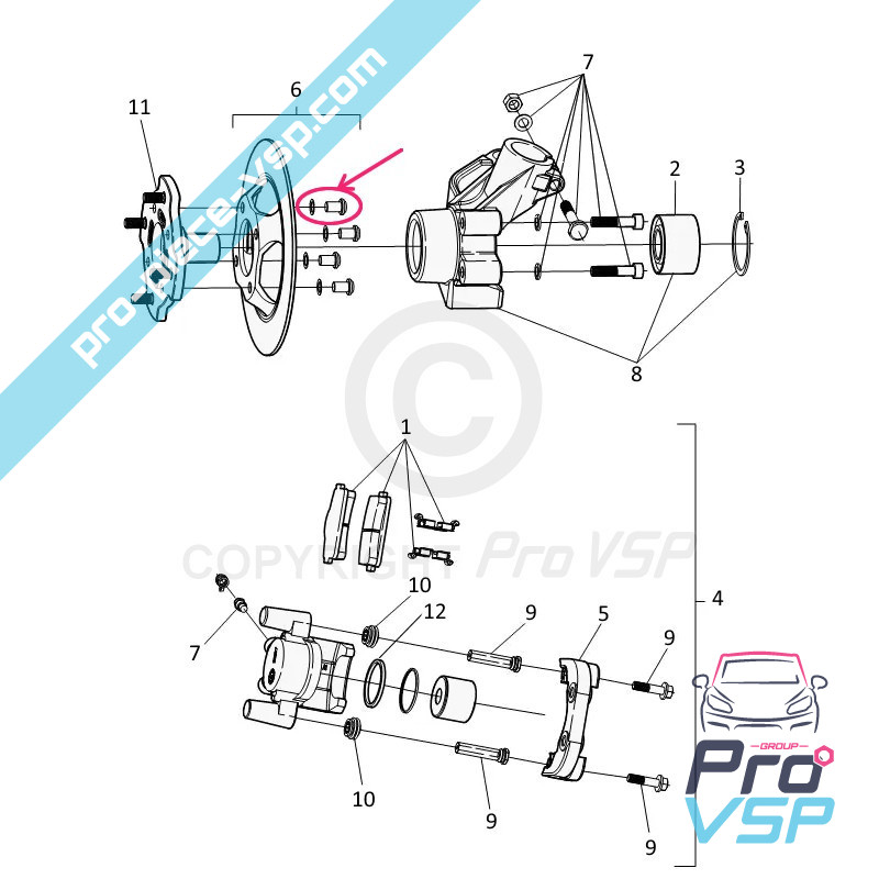 Brake disc fixing screw