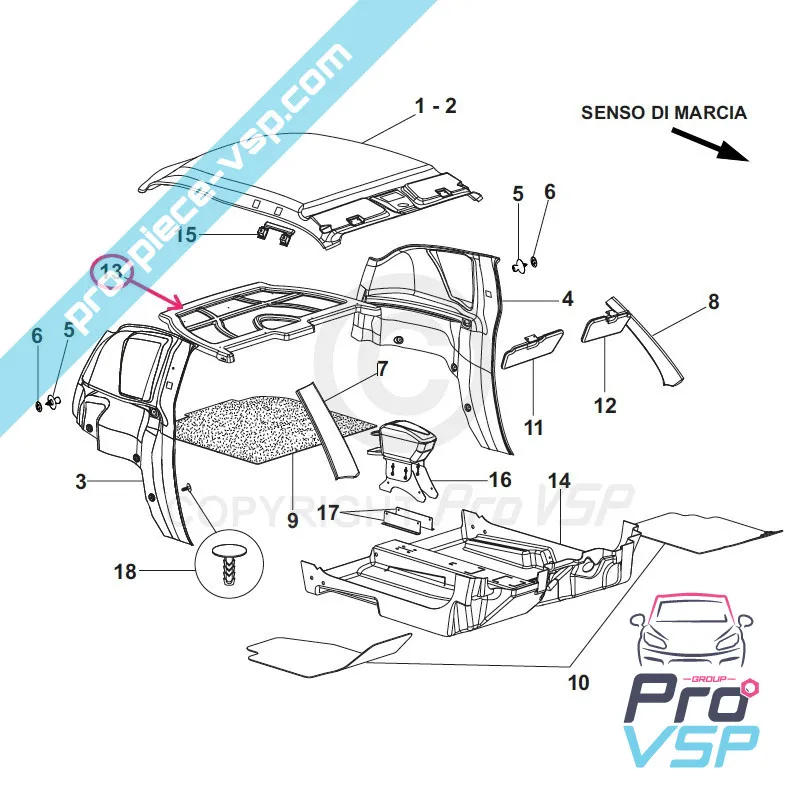 Faixa traseira Faixa traseira