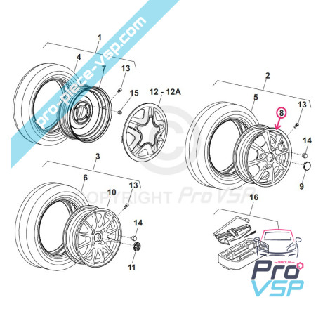 Alu rim 14 inches