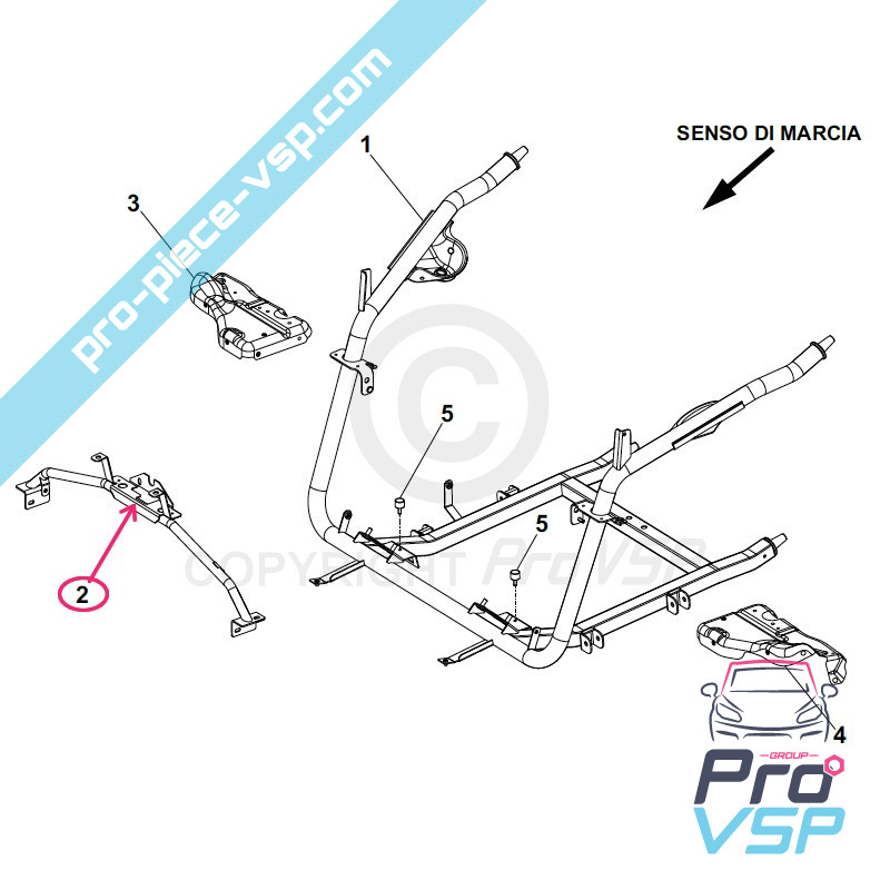 Front impact support