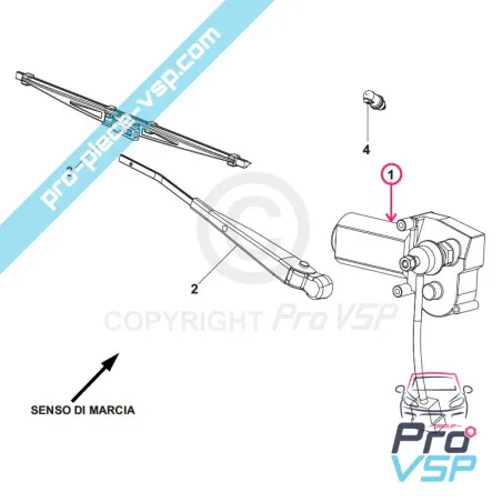 Rear wiper motor