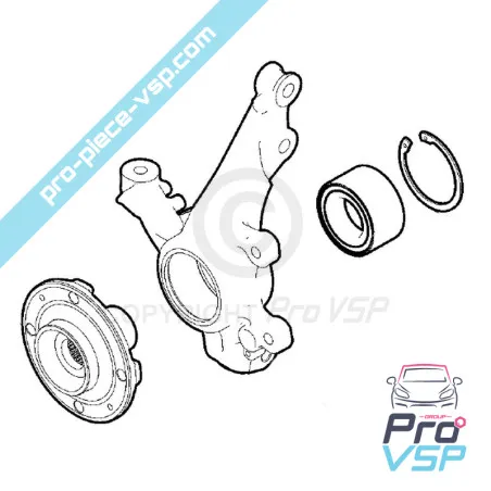 Pivot de foguete direito dianteiro para Citroën Ami 2ª edição / Opel Rocks-E / Fiat Topolino
