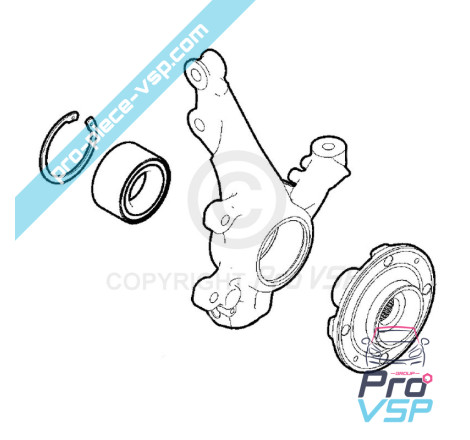Pivot de foguete esquerdo da frente para Citroën Ami / Opel Rocks-E