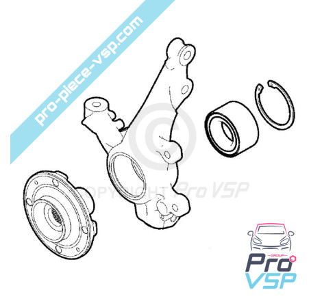 Pivot de foguete direito dianteiro para Citroën Ami 1ª Assembléia / Opel Rocks-E