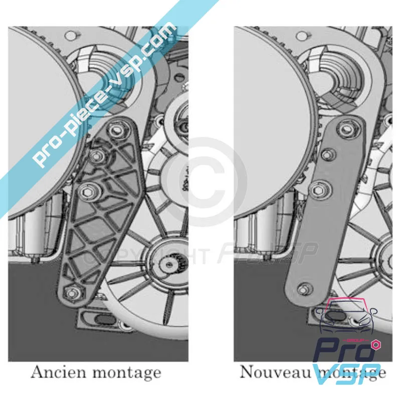Support moteur boite origine pour Ligier Microcar Dué
