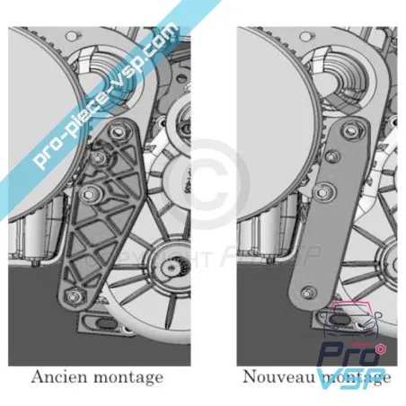 Support moteur boite origine pour Ligier Microcar Dué