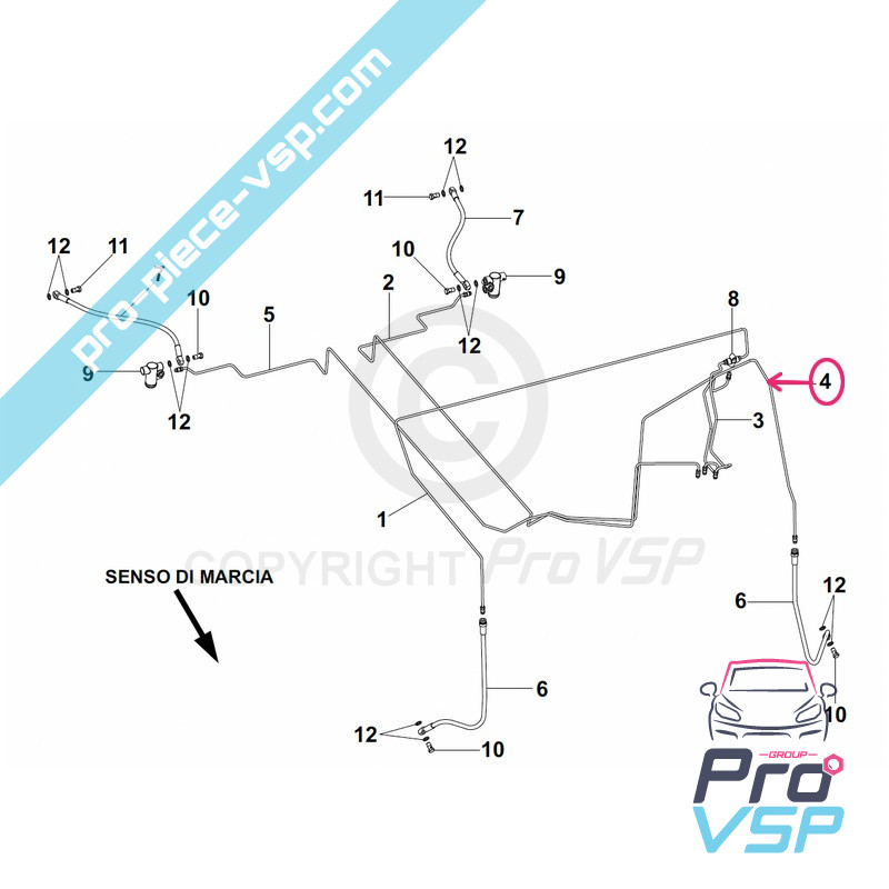 Front left brake hose