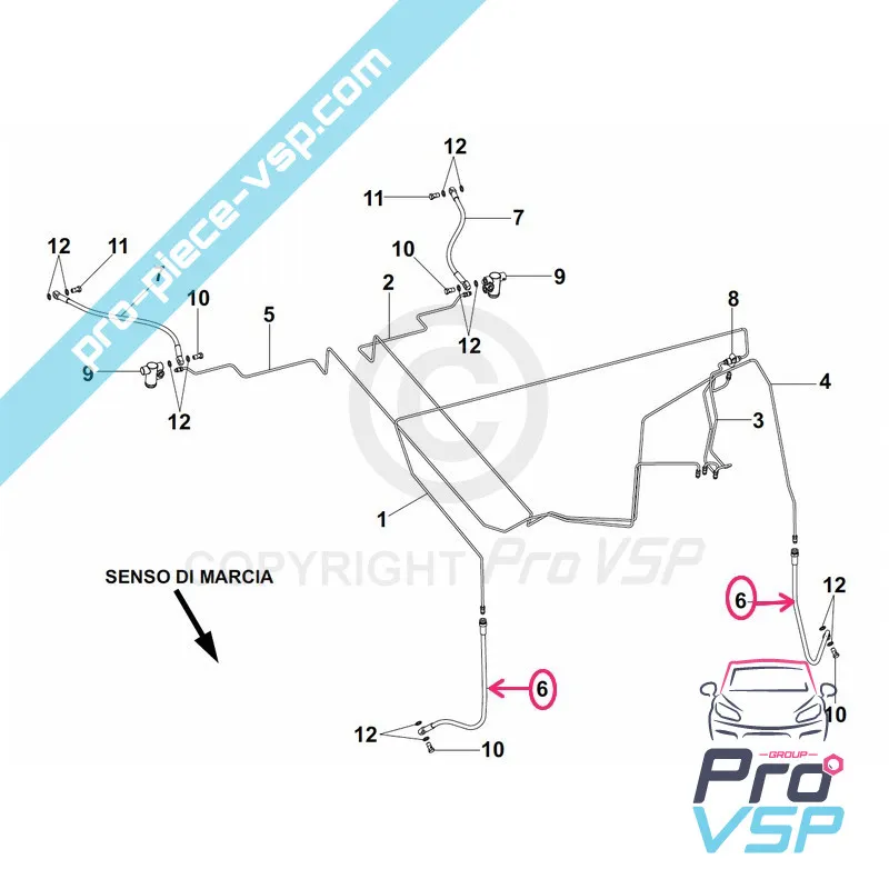 Flexible de frein avant