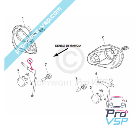Right fog bracket