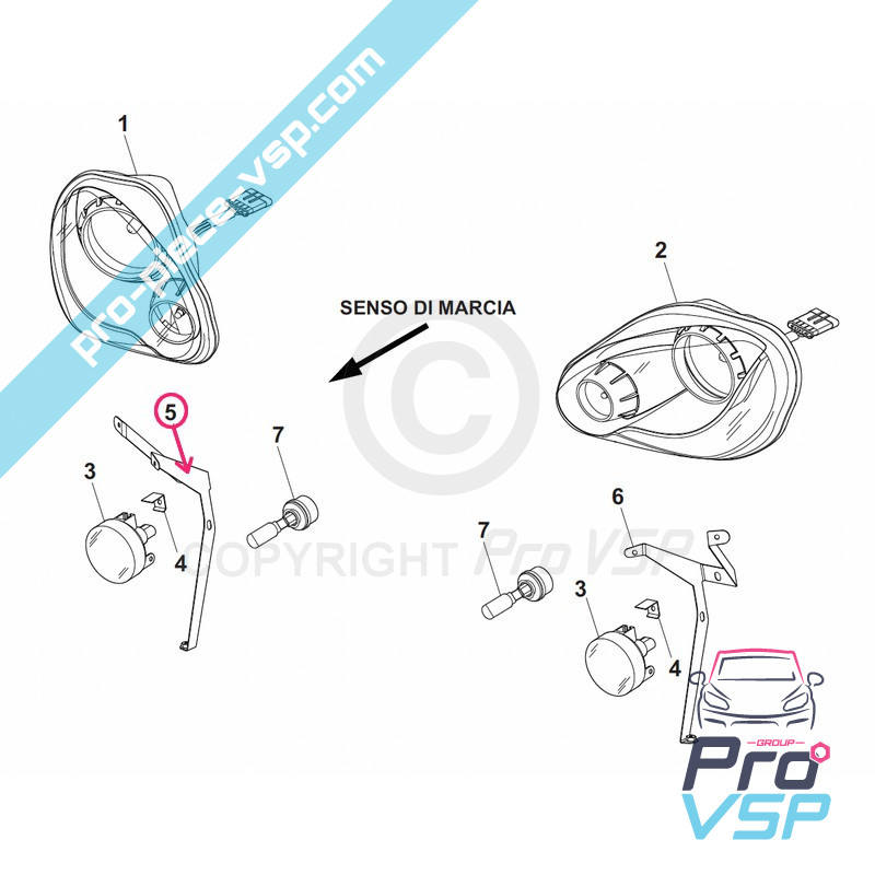 Right fog bracket