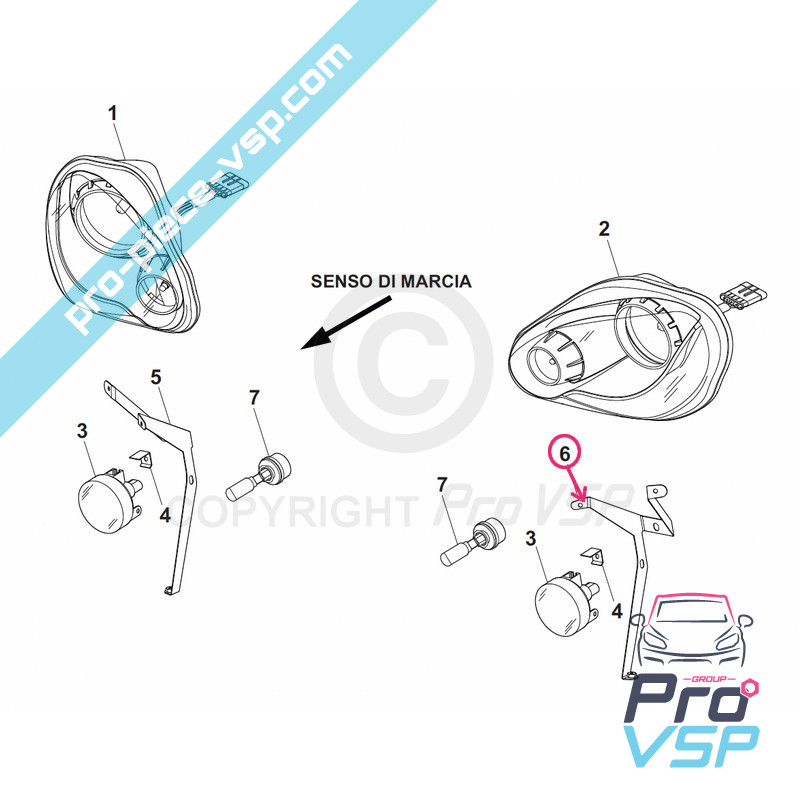 Left fog bracket