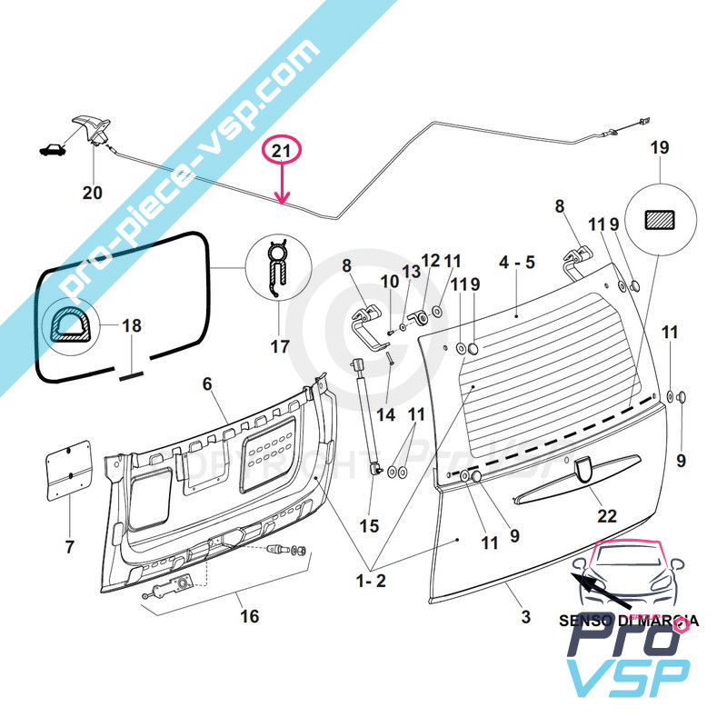 Tailgate cable
