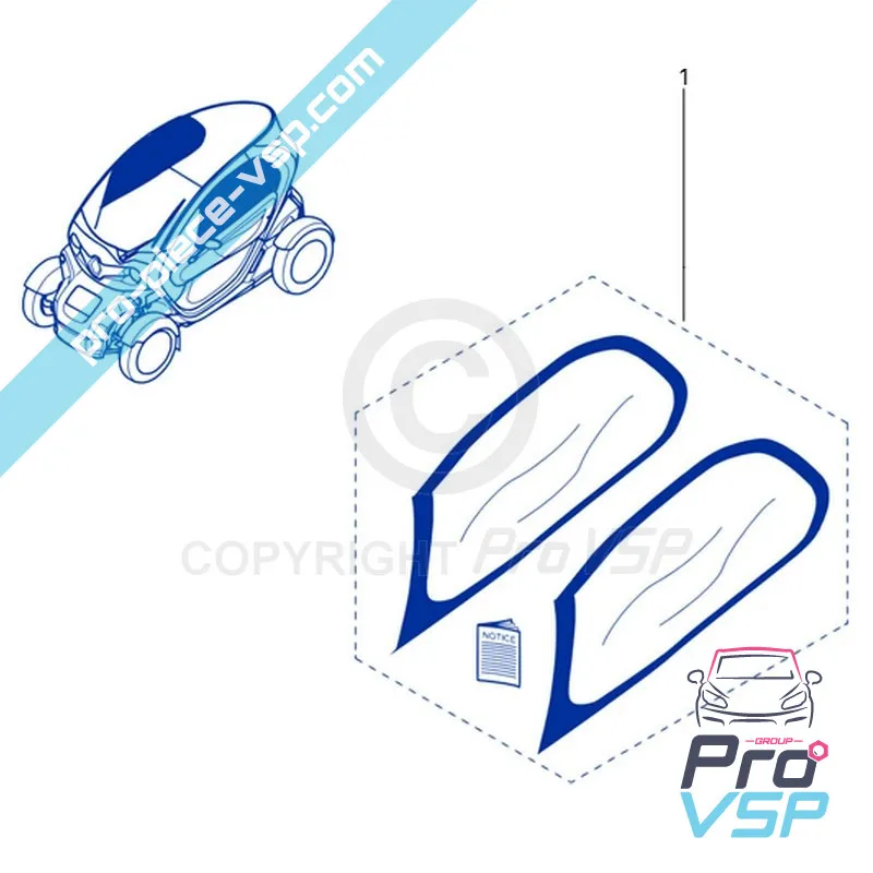Ușă Kit de origine de origine pentru Renault Twizy