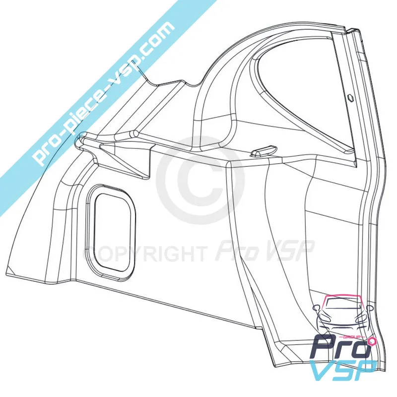 Garniture de coffre gauche origine pour Chatenet CH40 Garniture de coffre gauche origine pour Chatenet CH40