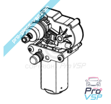 Front wiper motor