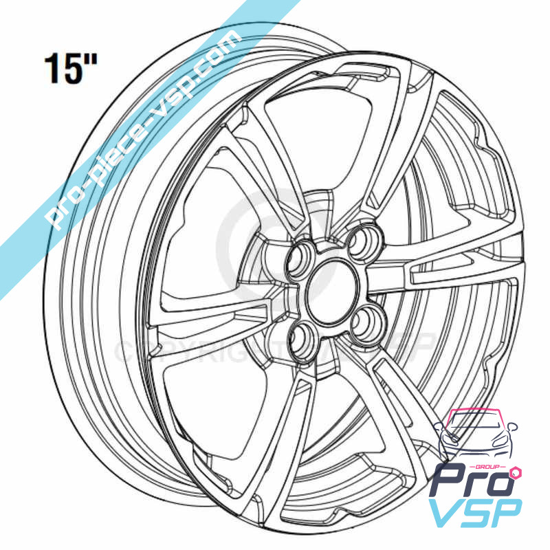 15 inches aluminum rim