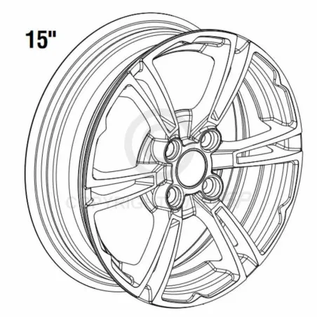 Jante de aluminiu de 15 inci