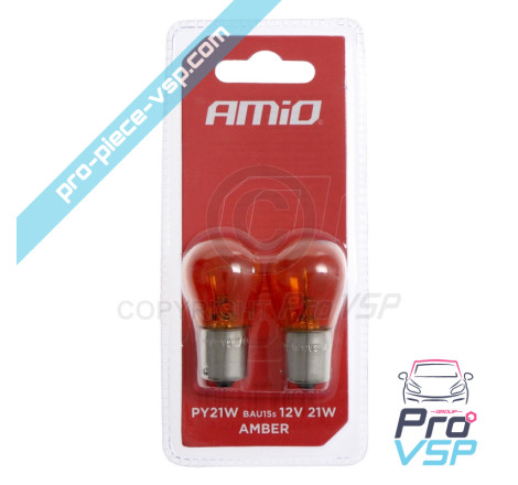 Orange flashing light bulbs