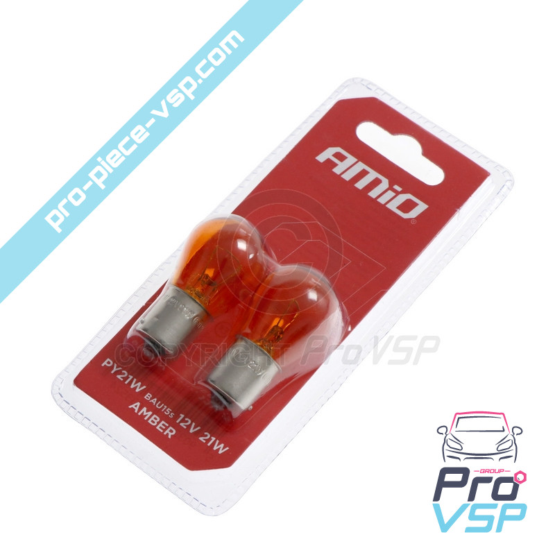 Orange flashing light bulbs