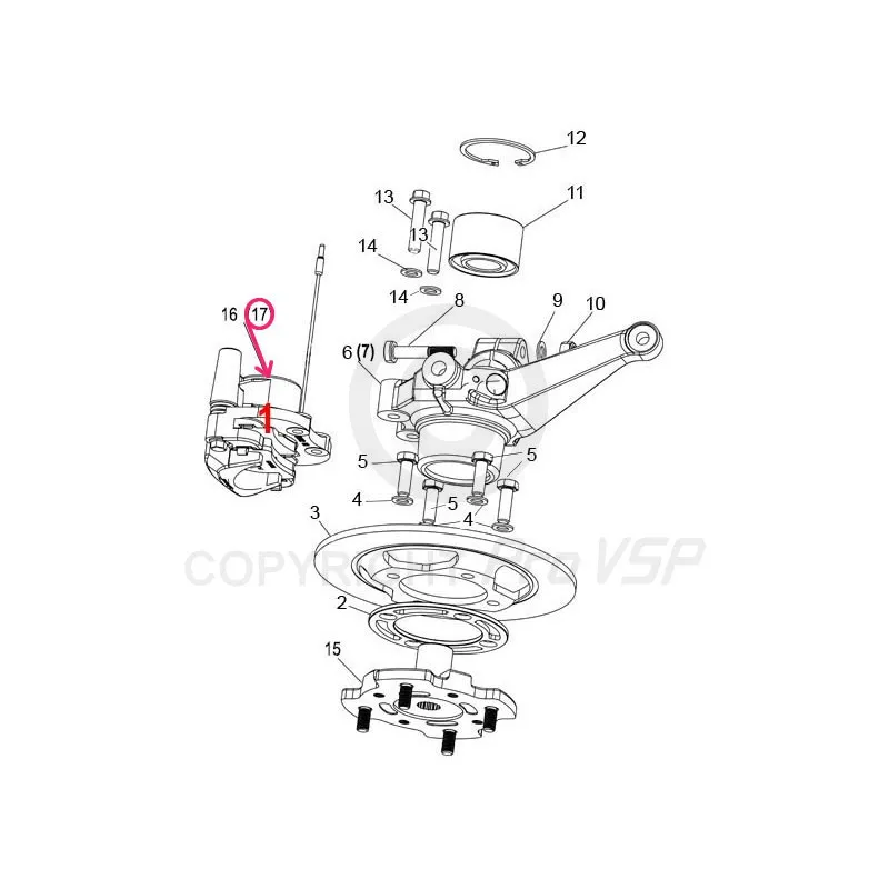 Front brake caliper right