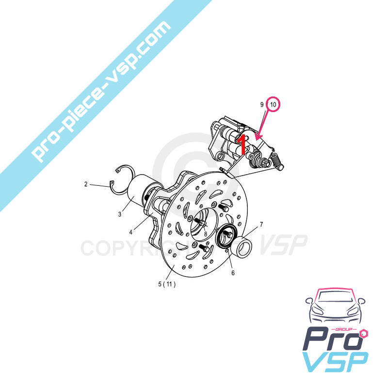 Right rear brake caliper