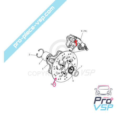 Right rear brake disc