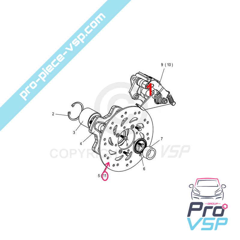 Right rear brake disc