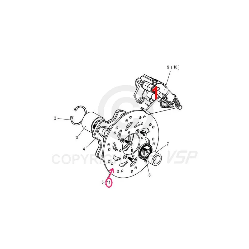 Right rear brake disc