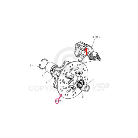 Left rear brake disc
