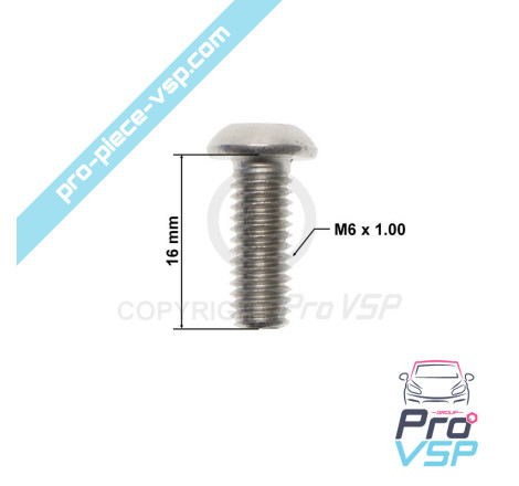 M6x16 curved head screw