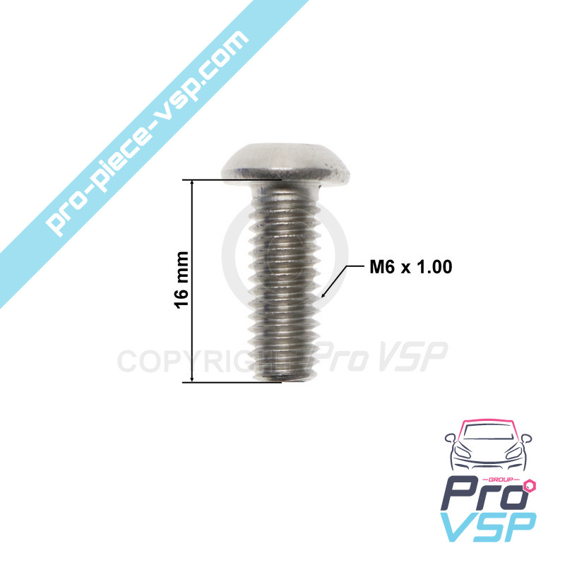 M6x16 curved head screw