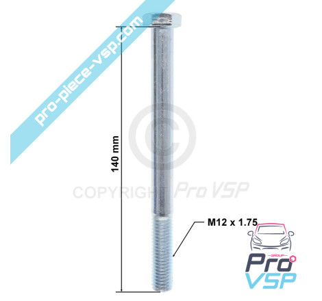 Hexagonal head screw M12x140