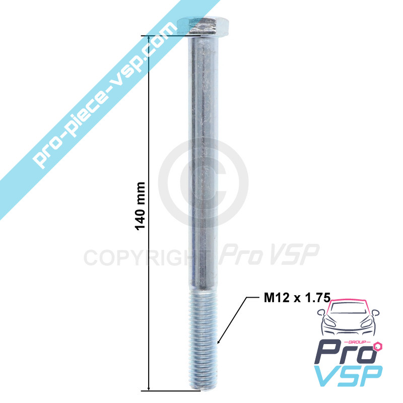 Hexagonal head screw M12x140