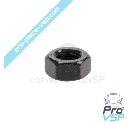 Hex nut M8 Class 8 black zinc steel