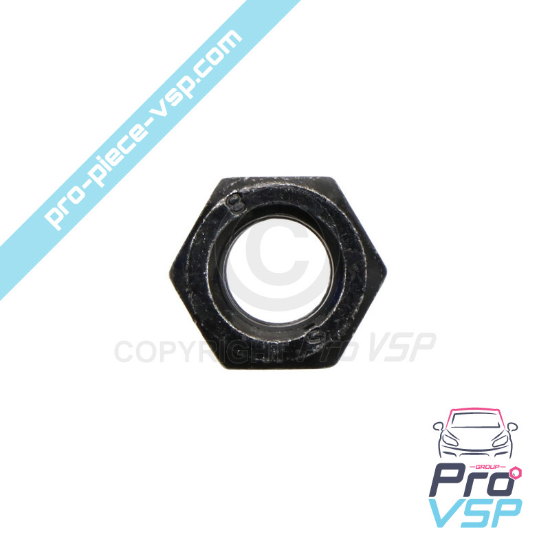 Hex nut M8 Class 8 black zinc steel
