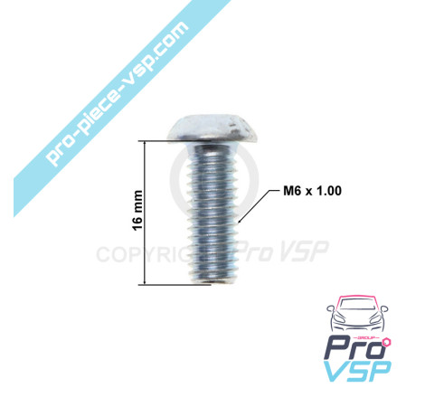 M6x16 curved head screw