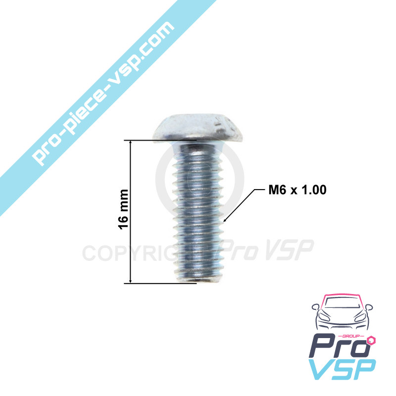 M6x16 curved head screw