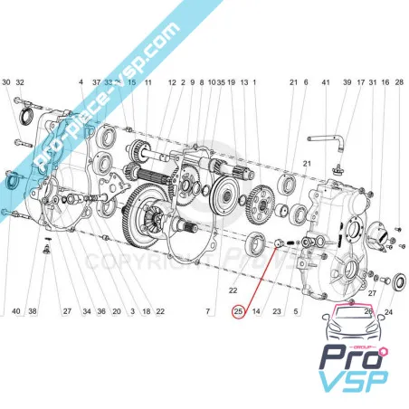 Tornillo de bloqueo de caja de velocidad