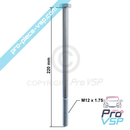 Tornillo de cabeza hexagonal M12x220